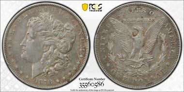 1878-S $1 VAM 111 Doubled RIB XF40