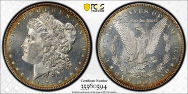 1878-S $1 VAM 72 Long Arrow Shaft MS63PL