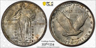 1929-S 25C Obv Die Clash FS-401 MS65FH
