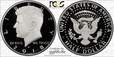 2018-S 50C Silver PR70DCAM