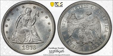 1876 20C MS63