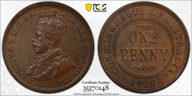 1920 .// 1D Dot above top scroll MS62BN