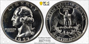 1955 25C PR67