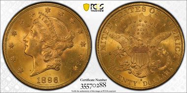 1896-S $20 MS63