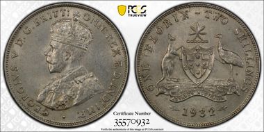 1932(m) Florin KM-27  Ag MS62