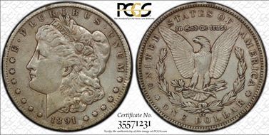 1891-CC $1 VF35