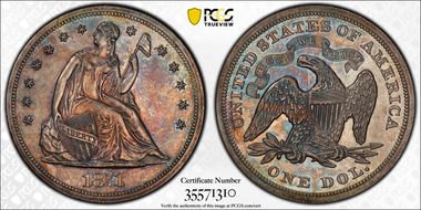 1871 $1 PR63