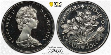 1970 $1 Manitoba Ni PL67