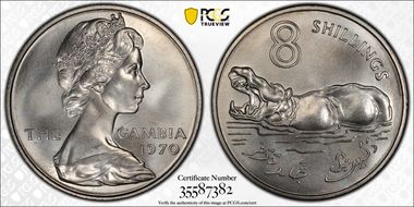 1970 8 Shil Copper-Nickel MS66