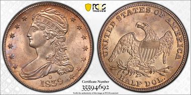 1839-O 50C GR-1, RPM MS64