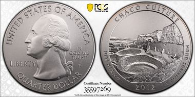 2012-P 25C Chaco Culture NP 5 oz Silver SP68