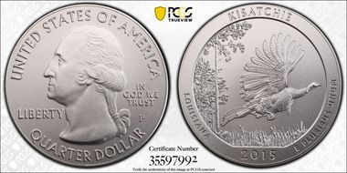 2015-P 25C Kisatchie NP 5 oz Silver SP68