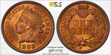 1898 1C MS66RB