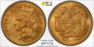 1889 $3 MS66
