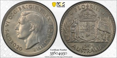 1944(m) Florin KM-40  Ag MS63+