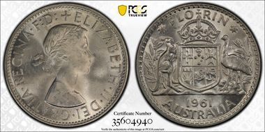 1961(m) Florin MS64