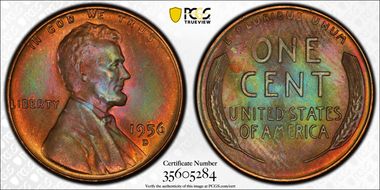 1956-D 1C MS66BN