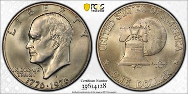 1976-S $1 Silver MS66