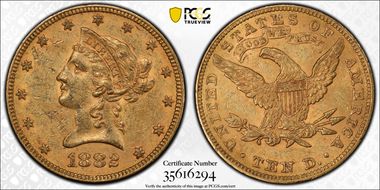 1882 $10 MS60