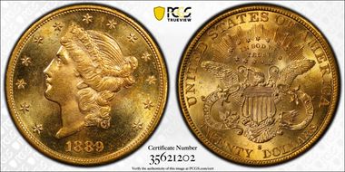 1889-S $20 MS63