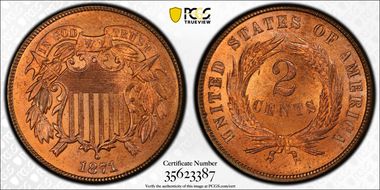 1871 2C MS66RD