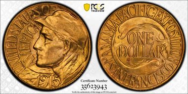 1915-S G$1 Panama-Pacific MS64