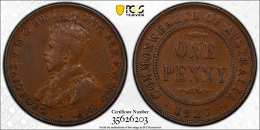 1927 (m) 1D Indian obverse VF30BN