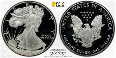 1989-S $1 Silver Eagle PR69DCAM