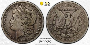 1878-S $1 VAM 59 Long Arrow Shaft VG8