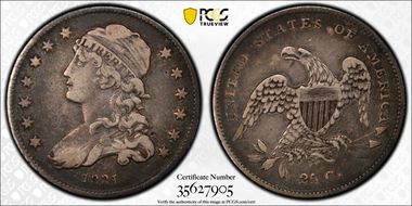 1831 25C Small Letters VF30