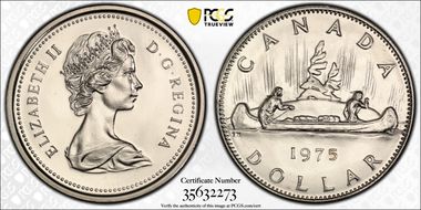 1975 $1 Voyageur Detached Jewels Ni PL66