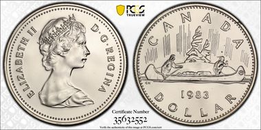 1983 $1 Voyageur Ni PL66