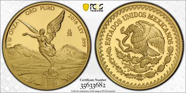 2016-Mo 1/10 oz Libertad Au PR70DCAM