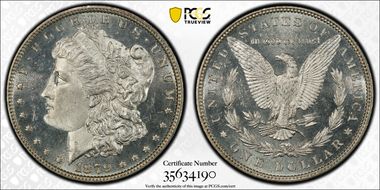 1879 $1 MS65PL