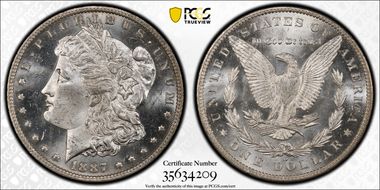 1887-O $1 MS64+ PL