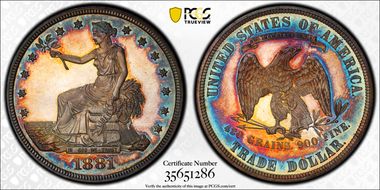 1881 T$1 Trade PR64+ CAM