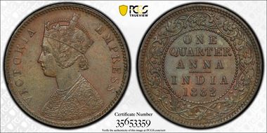 1882-C 1/4 An SW-6.495 MS62BN
