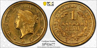 1850-D G$1 MS61