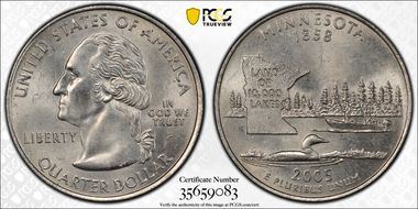 2005-P 25C Minnesota Extra Tree DDR-002 MS62