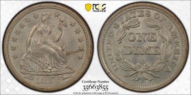 1855 10C MS64