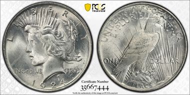 1924 $1 MS66