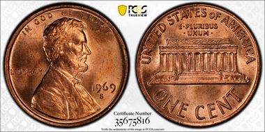 1969-S 1C MS64RD