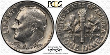 1970 10C Reverse of 1968, FS-901 AU50