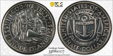1936 50C Rhode Island MS64PL