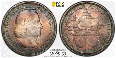 1892 50C Columbian MS67