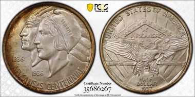 1937 50C Arkansas MS67+