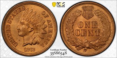 1873 1C Open 3 MS65RB