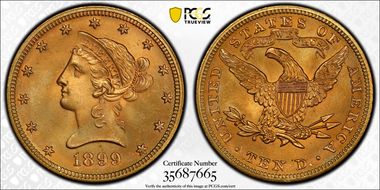 1899 $10 MS66