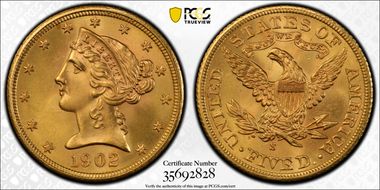 1902-S $5 MS65