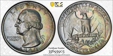 1940 25C PR67+